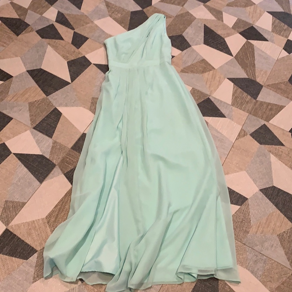 David’s Bridal mint green dress size 2